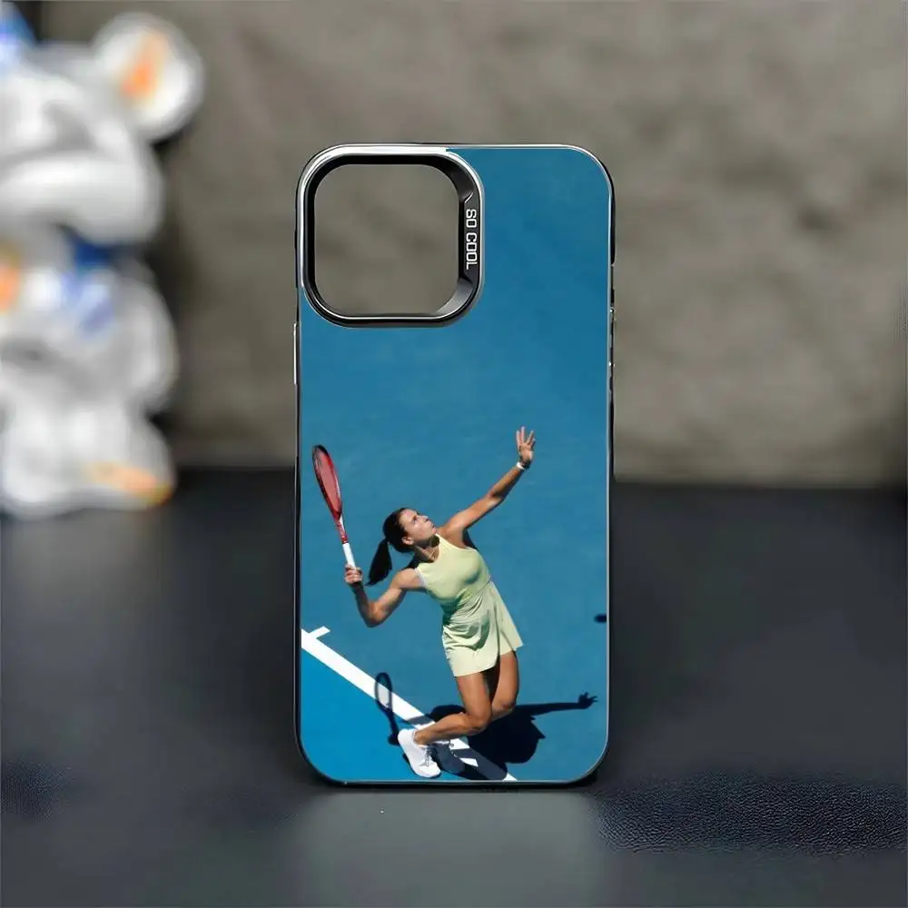 حافظة هاتف تنس إيما نافارو لهاتف آيفون 16,15,14,13,12,11, ميني, برو, ماكس غطاء أسود غير لامع مقاوم للصدمات