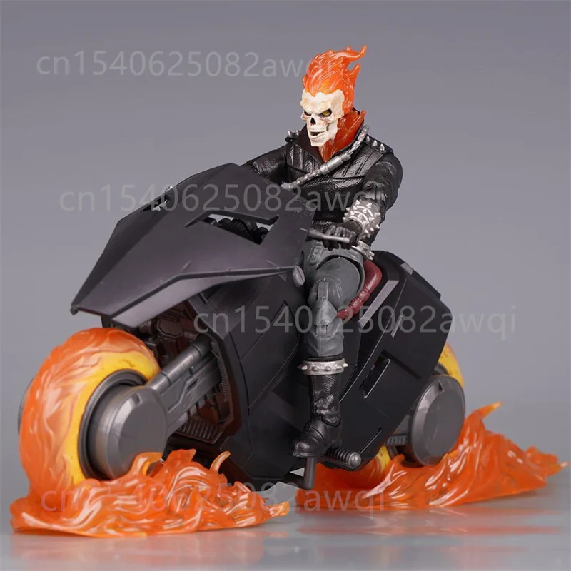 Marvel Ghost Rider Figure With Miotorcycle Hell Cycle Battle Car 85th Anniversary Marvel Legends Series Action Figure Model Toys view 2
