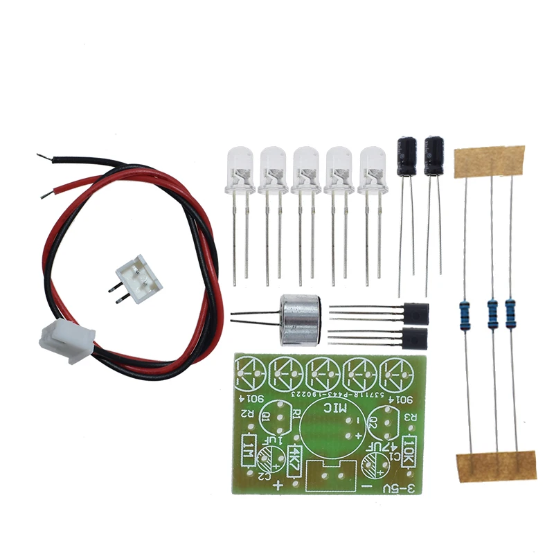 Elektronische Grappige Kit Voice Control Melody Lamp Led Melody Licht Diy Productie Suite Learning Elektronische Kits Pcb Laboratorium