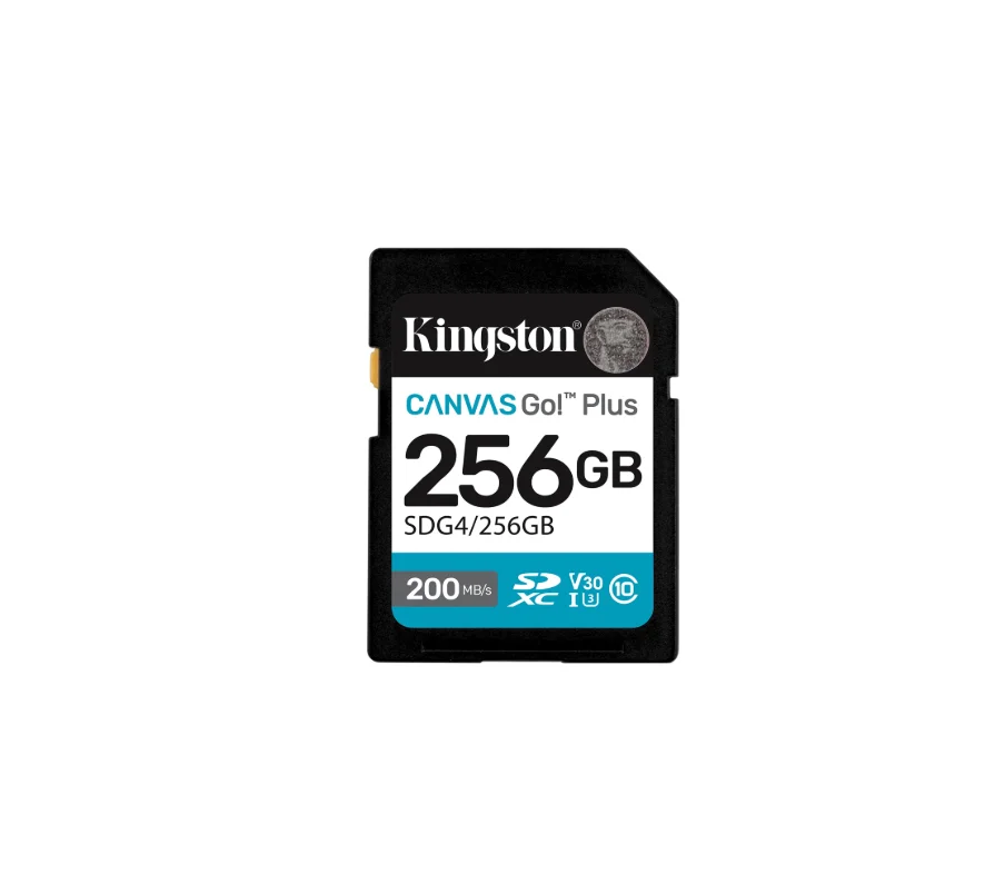 킹스톤 SDG4 메모리 카드 64GB 128GB 256GB DSLR 미러리스 카메라 및 4K 비디오용 최대 읽기 속도 200MB/s