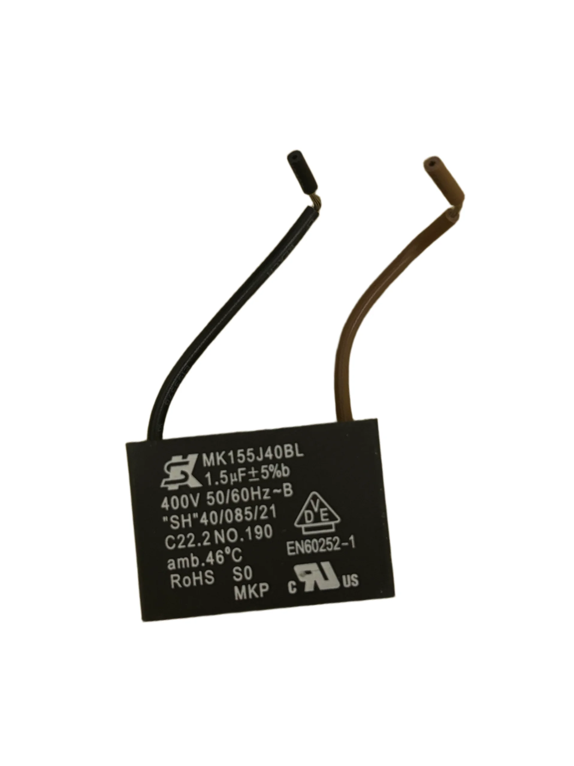 Original Starting Capacitor SK MK205K40BL 2UF 400V. MK155J40BL 1.5UF MK105K40BL 400V 1UF for Motor Fan Replacement.
