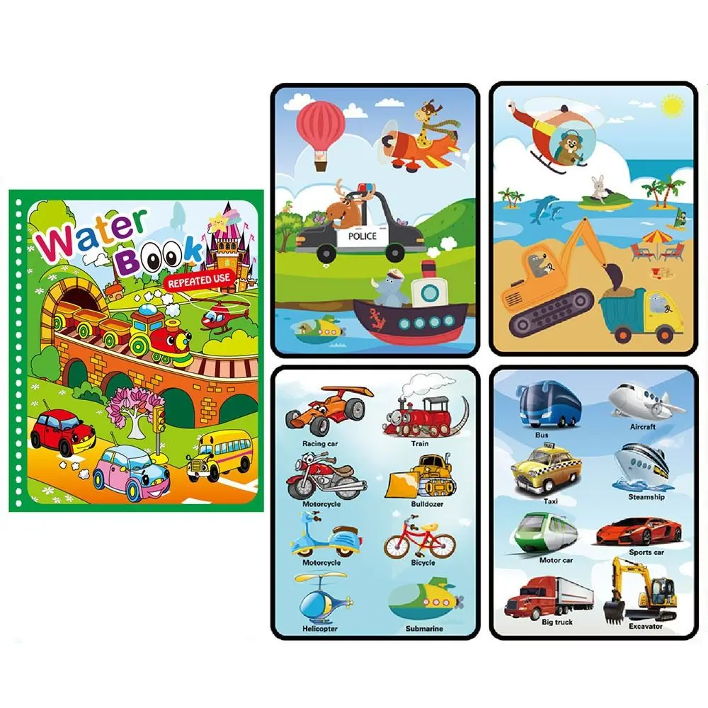 Libro mágico reutilizable para colorear con agua, pintura de grafiti para guardería, juguetes sensoriales para niños, libro para colorear DIY