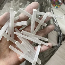 Wholesale100g Selenite Natural Stone Rough Crystals Stick Mineral Healing Reiki Gift Chakra Gypsum Crafts Energy Point Wands