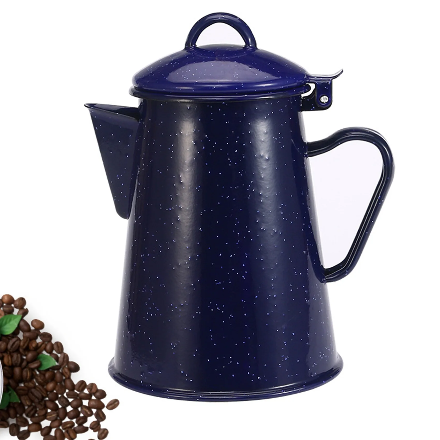 1.2L Enamel Coffee Pot Hand Tea Water Teapot Decor Starry Teapot Cafe Tools