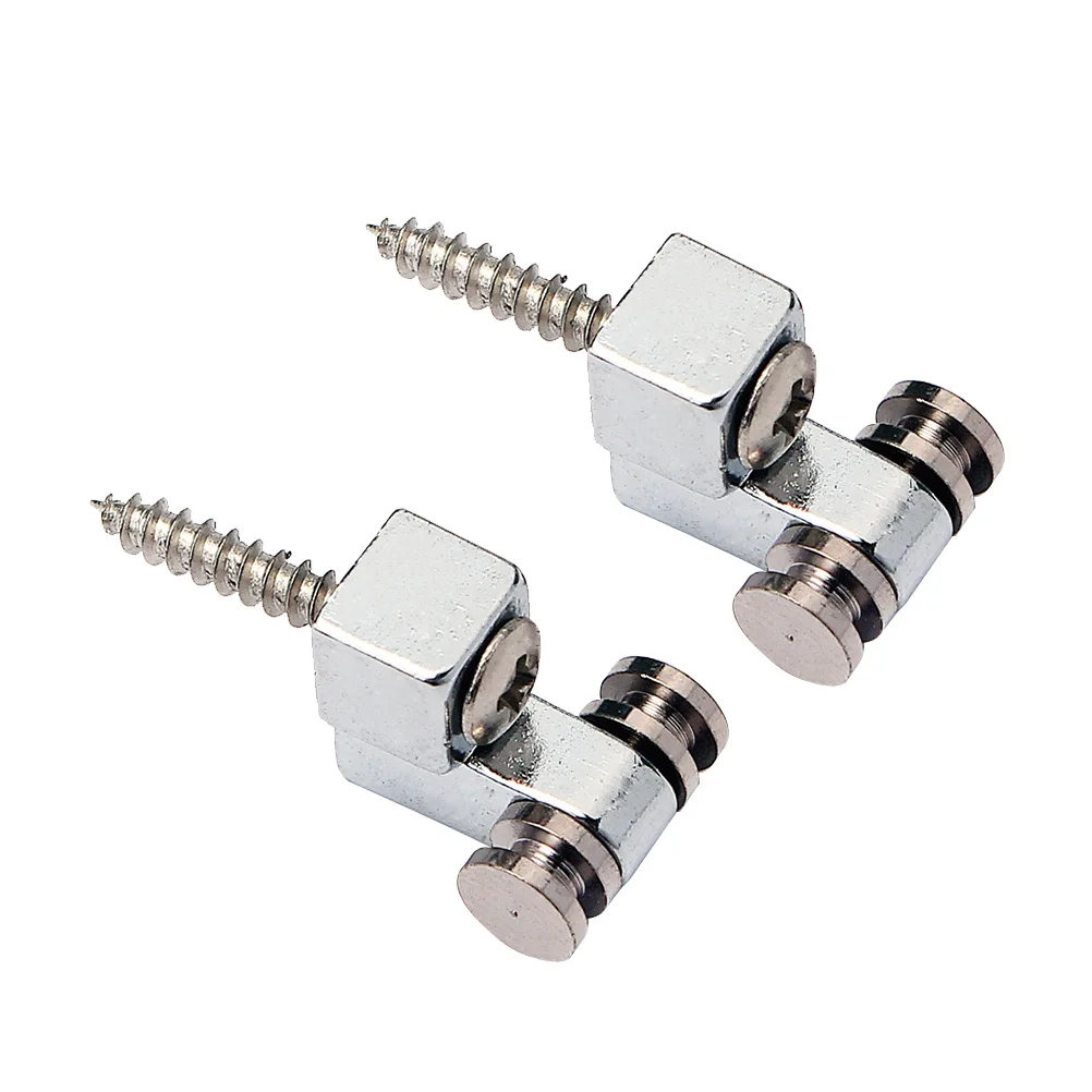 

2Pcs Metal Roller String Tree Retainer for Guitar Bass Stress Reduction Ge04 Silver Musical Instruments Accessories