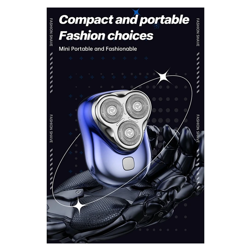 Горячая 3D плавающая магнитная лезвие, мужская электробритва, мини-портативный резак для бороды, перезаряжаемая роторная электробритва