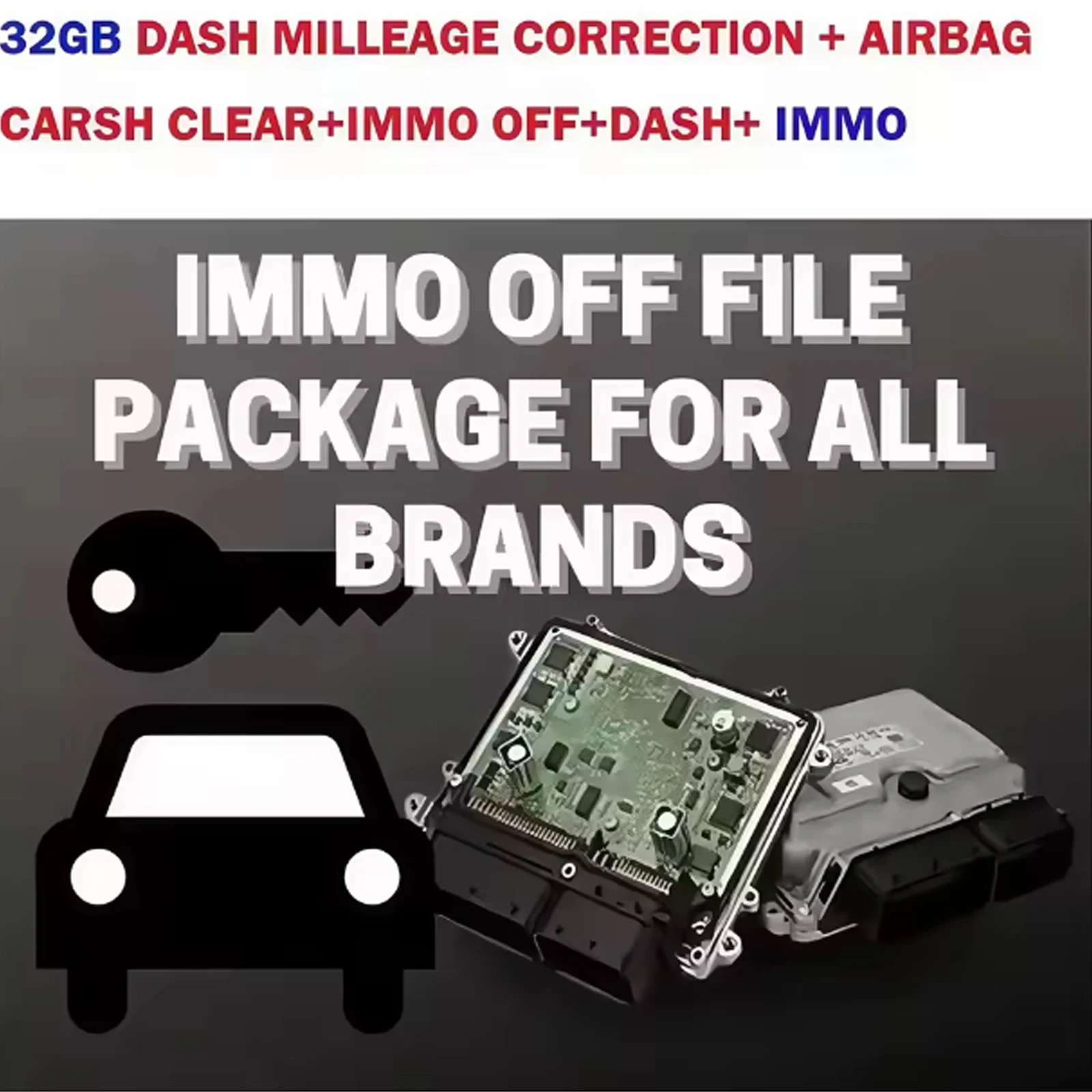 32 GB Uniwersalny pakiet oprogramowania do naprawy samochodów kompatybilny ze wszystkimi markami IMMOFF ECU Korekcja przebiegu Narzędzia diagnostyczne poduszek powietrznych