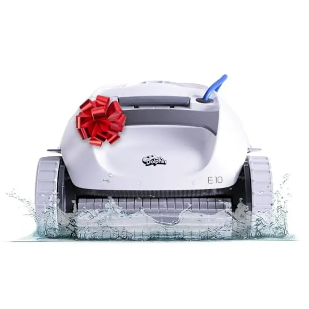 Automatic Robotic Pool Cleaner E10 Active Scrubber Brush Top Load Filters Ideal Above-Ground Pools Smart Navigation Technology