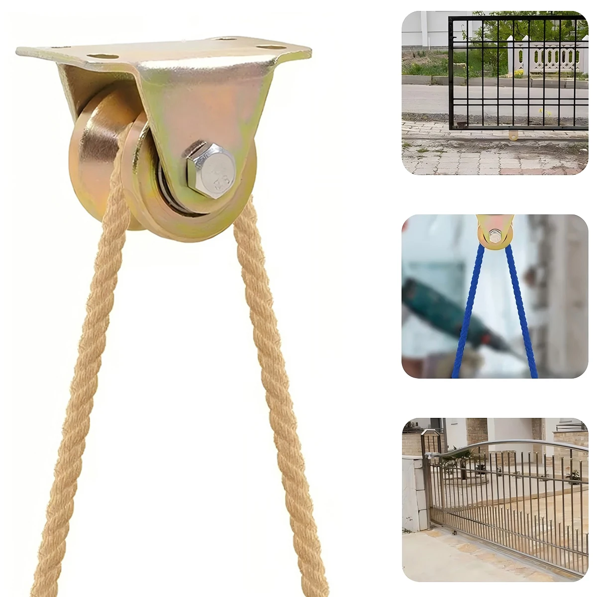 

4Pcs Useful Steel Sliding Door Pulley Groove Wheels Heavy Duty Rigid Caster For Inverted Track Sliding Gate Bearing Roller
