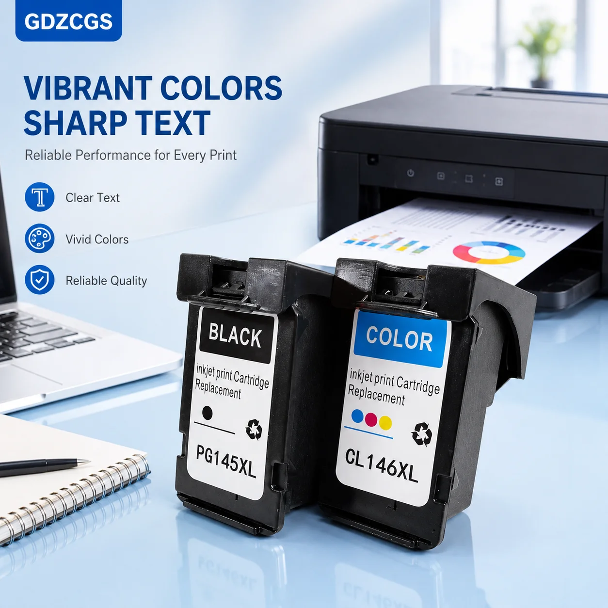 PG145 CL146 145XL 146XL Ink Cartridge PG-145 CL-146 for Canon Pixma IP2810/IP2810S/MG2410/MG2510 MG2910/MG3010/TS3110/MX491