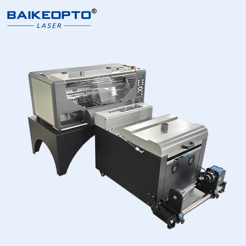 A3 CMYKW Inkjet Printing Machine Heads 30cm Pet Film DTF Hot Transfer Sticker Printer for T-Shirt