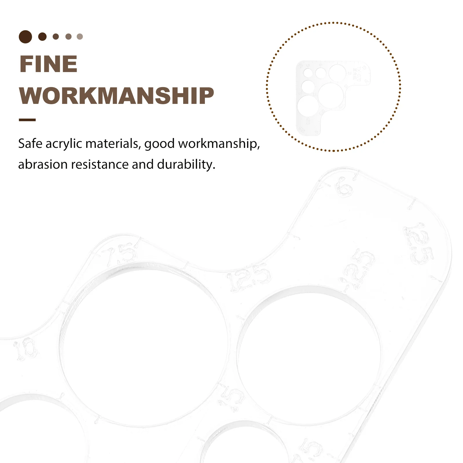 

Acrylic Round Corner Ruler Circle Cutting Tool Stitching Template Crafts Accessories Diy Positioning Tool For