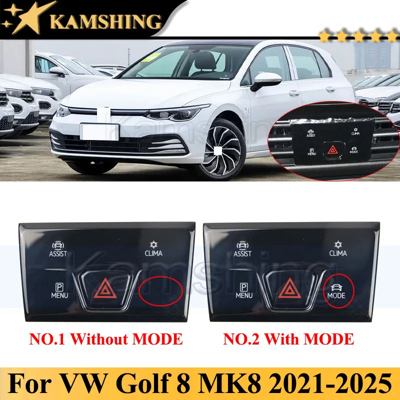 

Kamshing 1 Piece Dangerous Light Botton Multi-function Button Switch For VW Golf 8 MK8 Double Flash Switch 5HG925200 5HG925200A