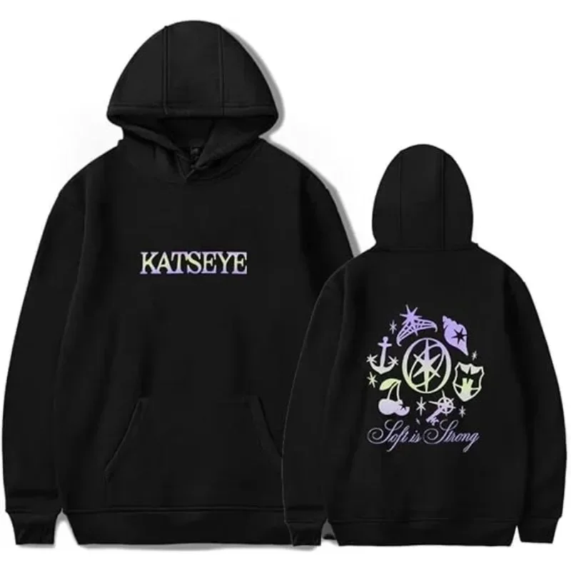 Image of Lustiger Katseye-Hoodie für Damen und Herren, Vintage-Katseye-Druck, modischer, lässiger Kapuzenpullover für Fan-Geschenke, modische Streetwear