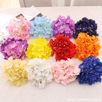 50PCS 16cm Silk Artificial Hydrangea Flower Heads DIY For Wedding Floral Wall Arrangement Garland Handmade Materials Photo Props