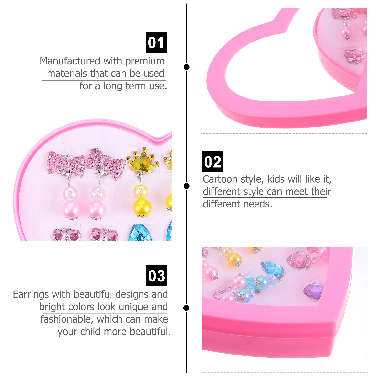 Ear Children's Earrings Kids Hoop for Girls Resin Adorable Studs Beautiful Clips