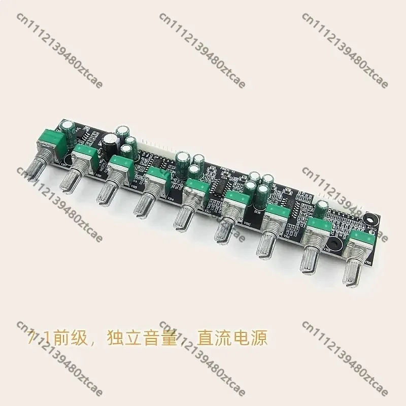 7.1 Channel Preamp Board DC 15-35V Independent Volume Bass Control Auto Wake-Up for STB