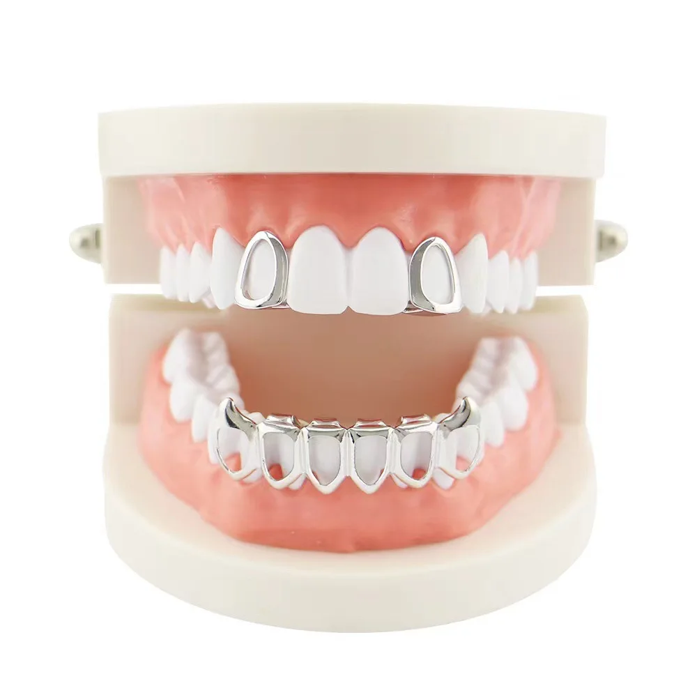 مجوهرات الأسنان العصرية مع ميزات الهيب هوب المجوفة تأتي مع مزيج من جل الأسنان للاستخدام