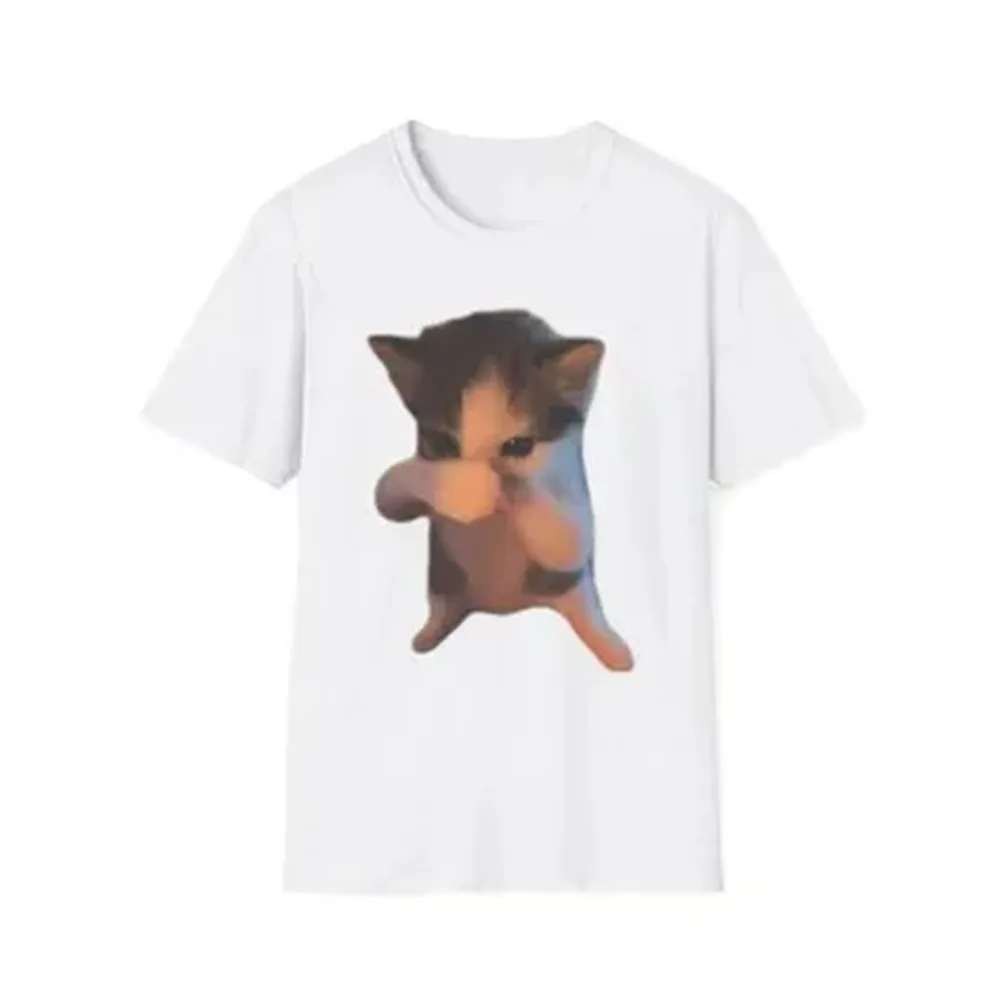 Scuba Cat Dancing Emote T-shirt For Men Women 100% Cotton T Shirts Short Sleeve