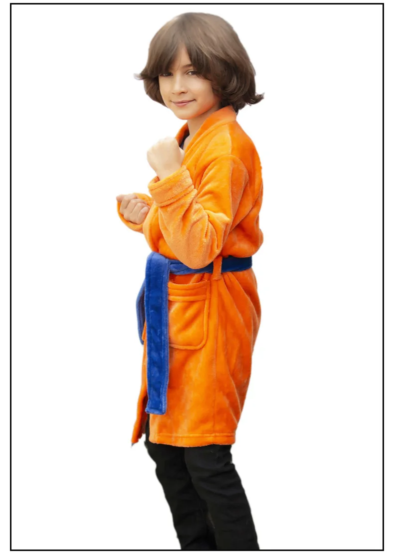 Adult kids Anime Bathrobe Cosplay Son Goku Costume Man Women Bath Robe Sleepwear Plush Robe Women Men Pajamas Cartoon