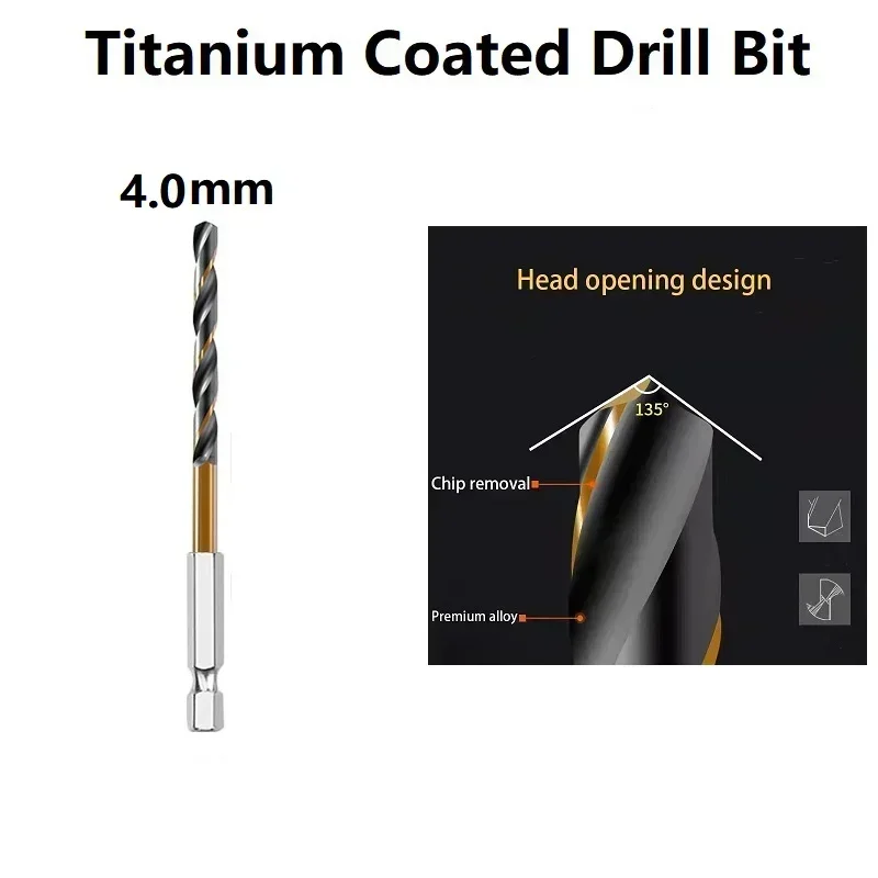 HSS Drill Bit 1 5 6 5mm 1 4 Hex Shank 6 35mm Shank Adapter For Aluminium wood High Speed Steel Longer Life Part