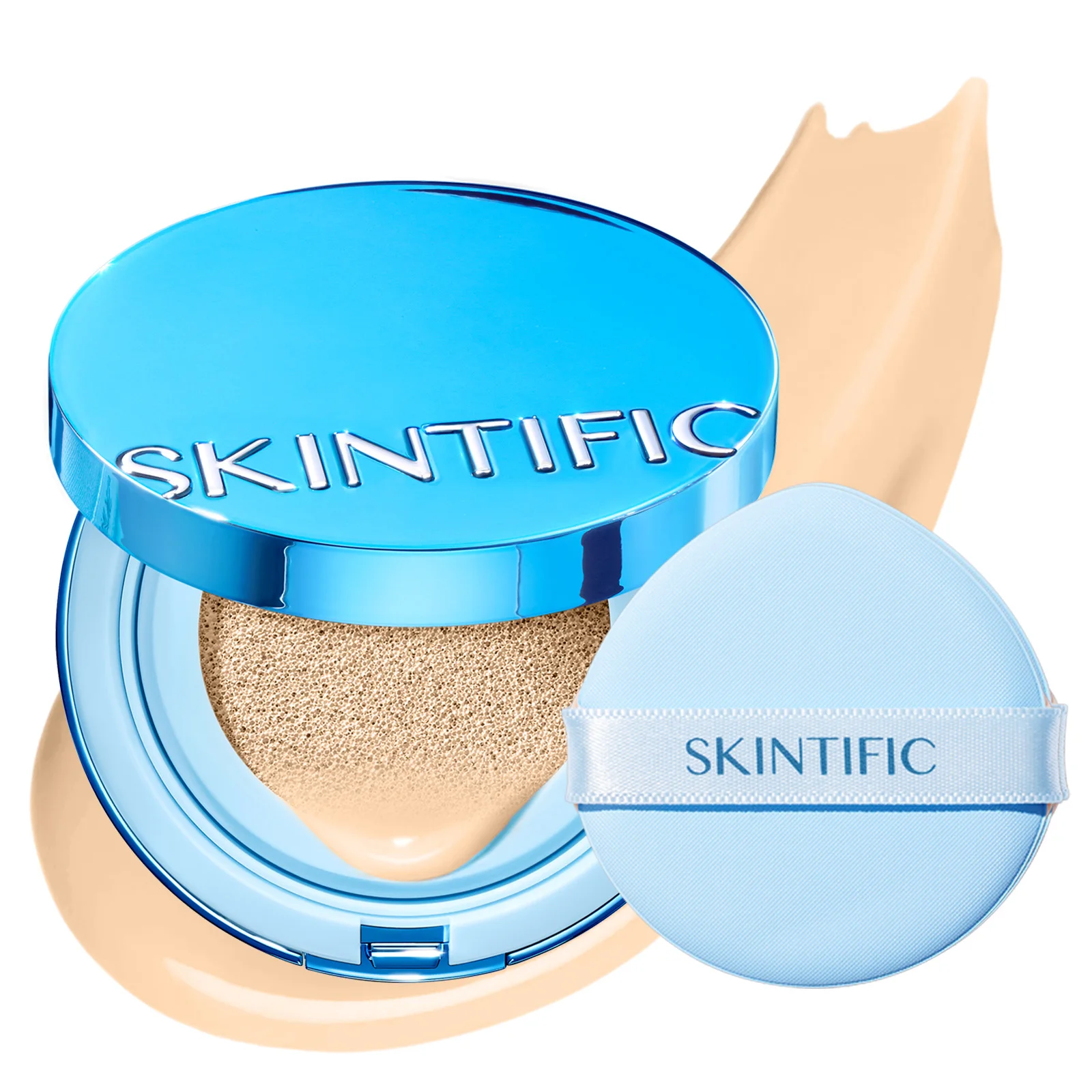 SKINTIFIC Perfect Stay Full Coverage Cushion Foundation – Velvet Matte, Oil Control, Long-Lasting, Flawless Daily Makeup