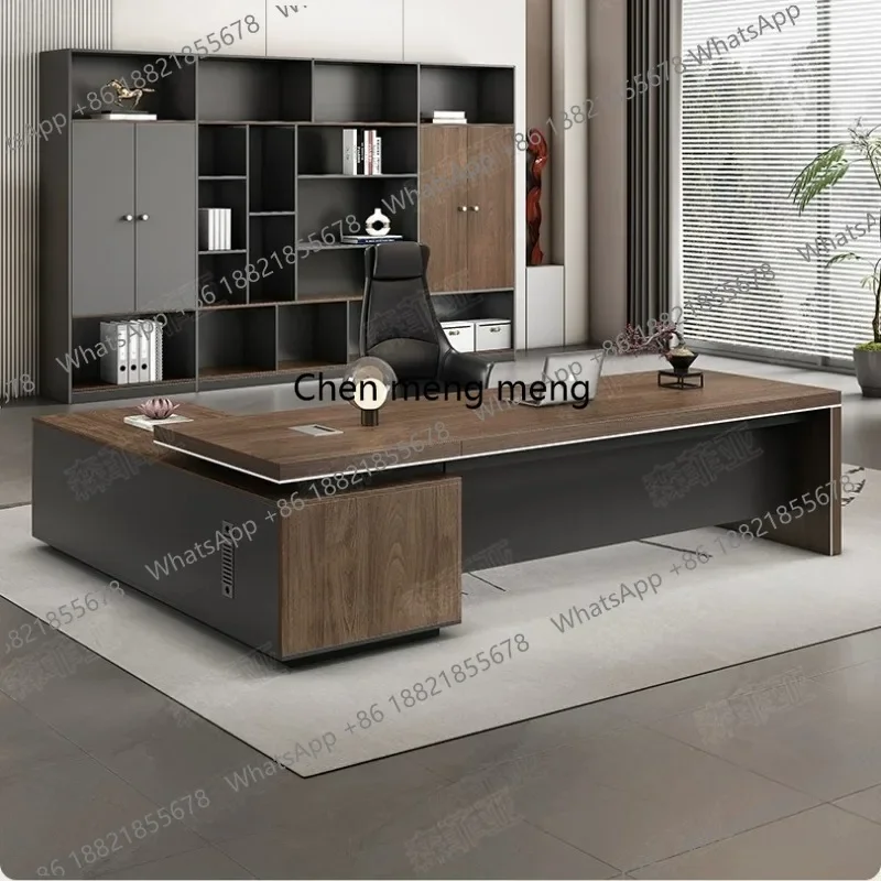 D80 Boss desk and chair combination new Chinese-style office desk simple modern office manager desk