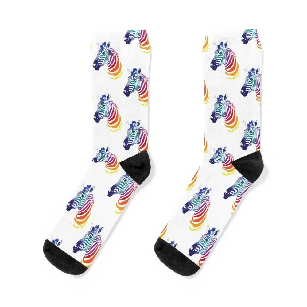 Rainbow Zebra Socks short professional running gym ankle Man Socks Women's