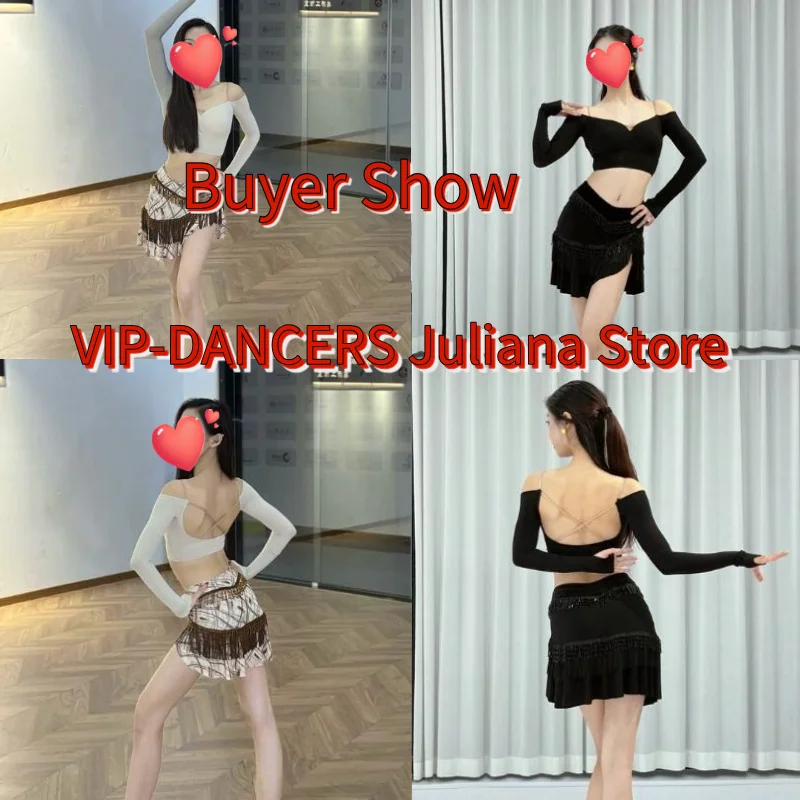 ZYM Fashion Women Latin Dance Costume Adults Chacha Latin Dance Clothing Ladies Performance Dancing Suits Stage Wear SL14716 view 6