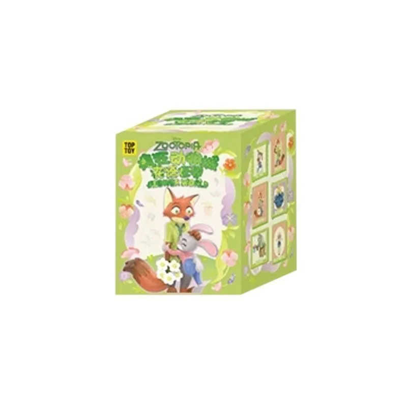 Disney Zootopia Flower World Series Blind Box Leopard Ufficiale Judy Nick Decorazioni per il desktop Kawaii Anime Cute Lovely 2025 Nuovo