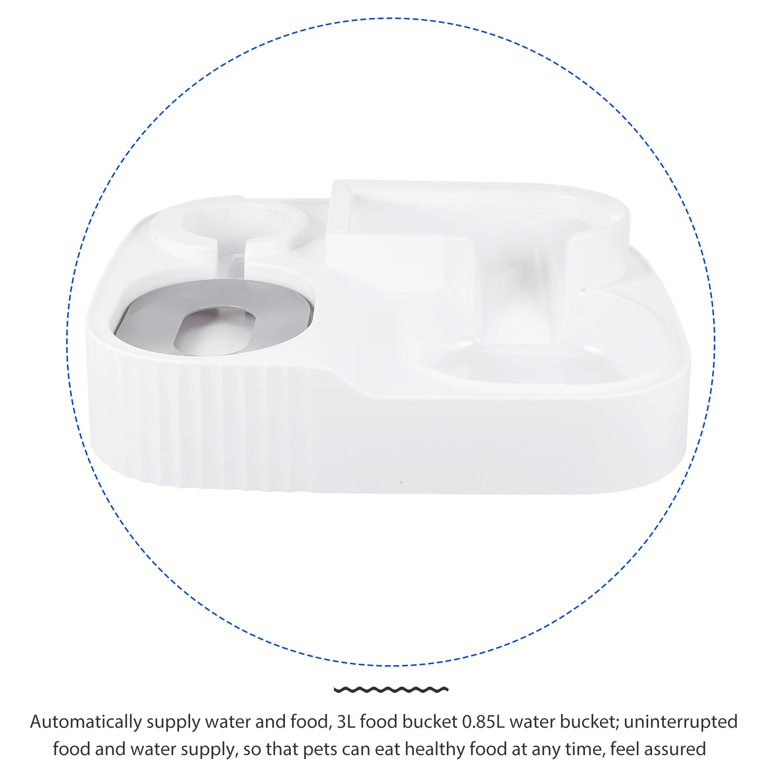 

3L 0.85L Automatic Pet Feeder Water Dispenser Cat Dog Gravity Feed Bowl Hips Pet Sealed Design Dark Chin Prevention Healthy