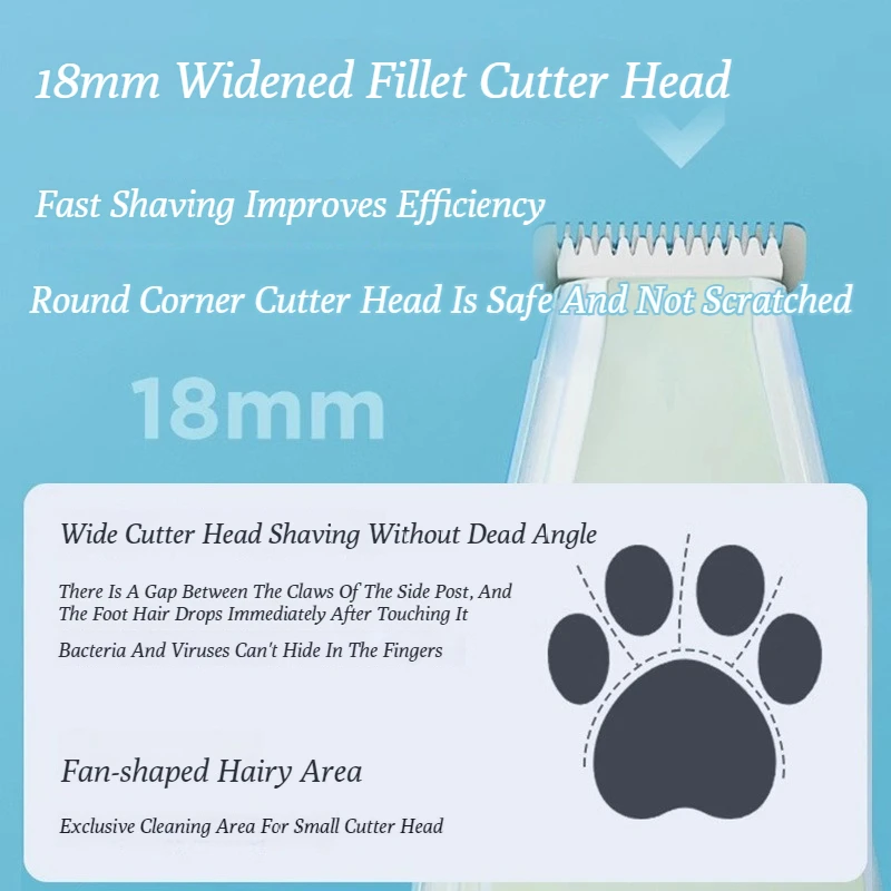 2 in 1 Professional Hair Clipper Dogs With Vacuum Cleaner For Pet Grooming Kit Cat Shaving Feet Hair Electric Pusher Dog Trimmer