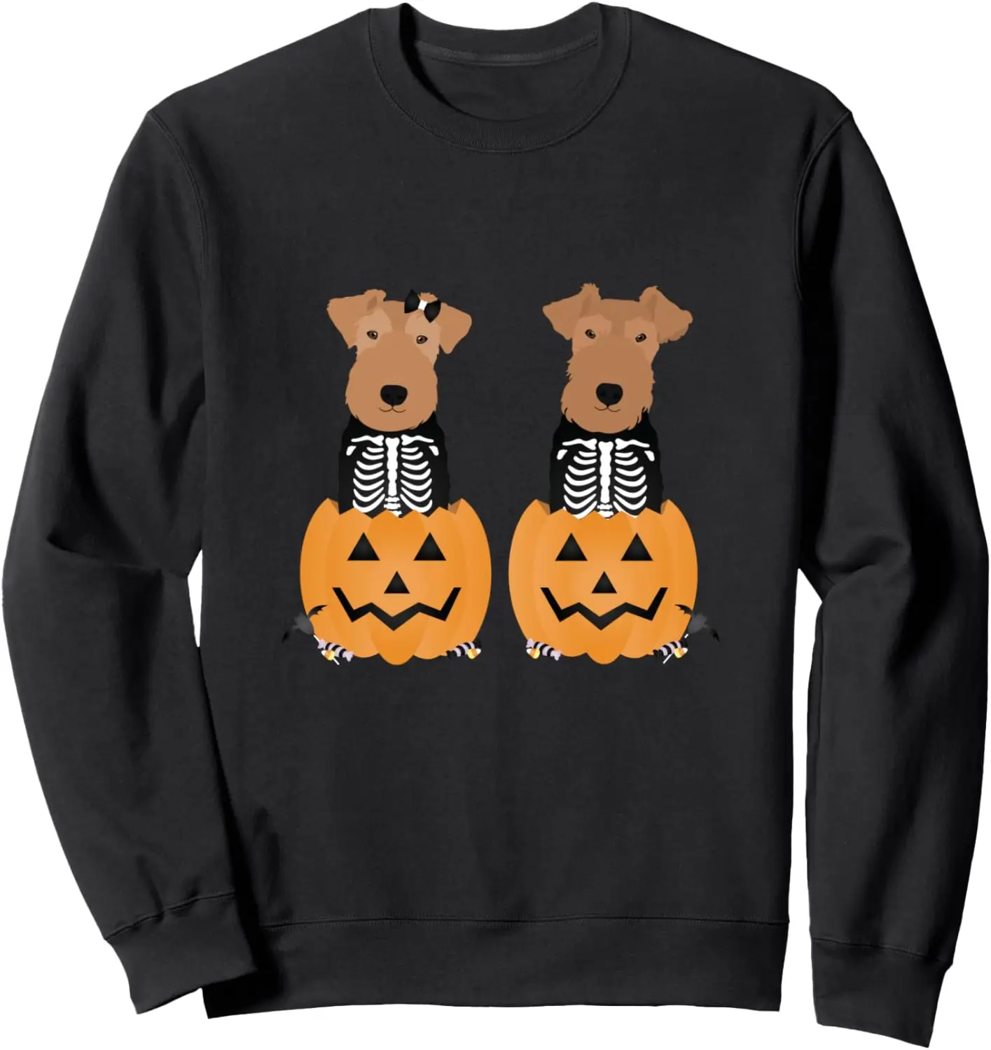 

Happy Halloween Welsh Wire Fox Terrier Cute Dogs Pumpkin Sweatshirt