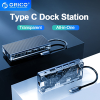ORICO 11 In 1 USB TYPE C Docking Station HUB Hub Splitter Usb C To Hdmi Converter 100W Fast Charge Card Reader Pc Accessories