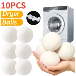 Reusable Wool Dryer Balls  Natural Fabric Softener Laundry Washing Machine Accessories Home Washing 5cm Fleece Dryer Balls