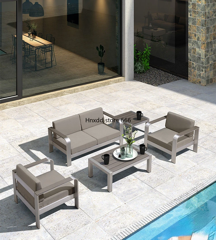 Aluminum alloy sofa courtyard combination living room waterproof and sunscreen furniture