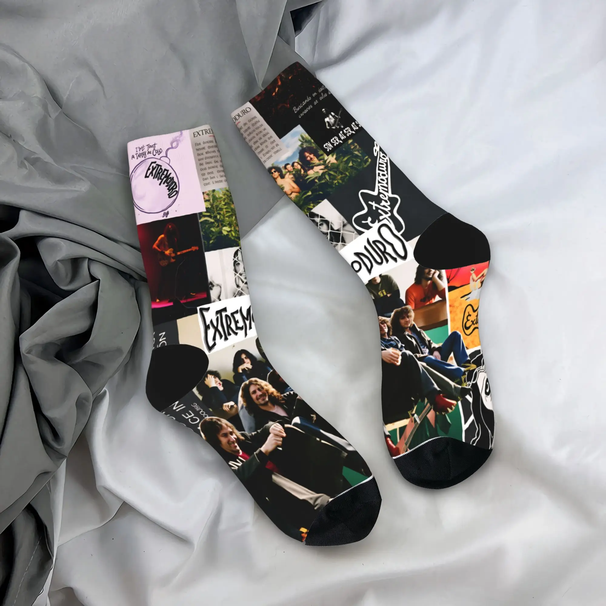 

Носки Rock Band EXTREMODURO Tour 2025, чулки с графическим рисунком, нескользящие носки для пар, дышащие осенние повседневные велосипедные носки