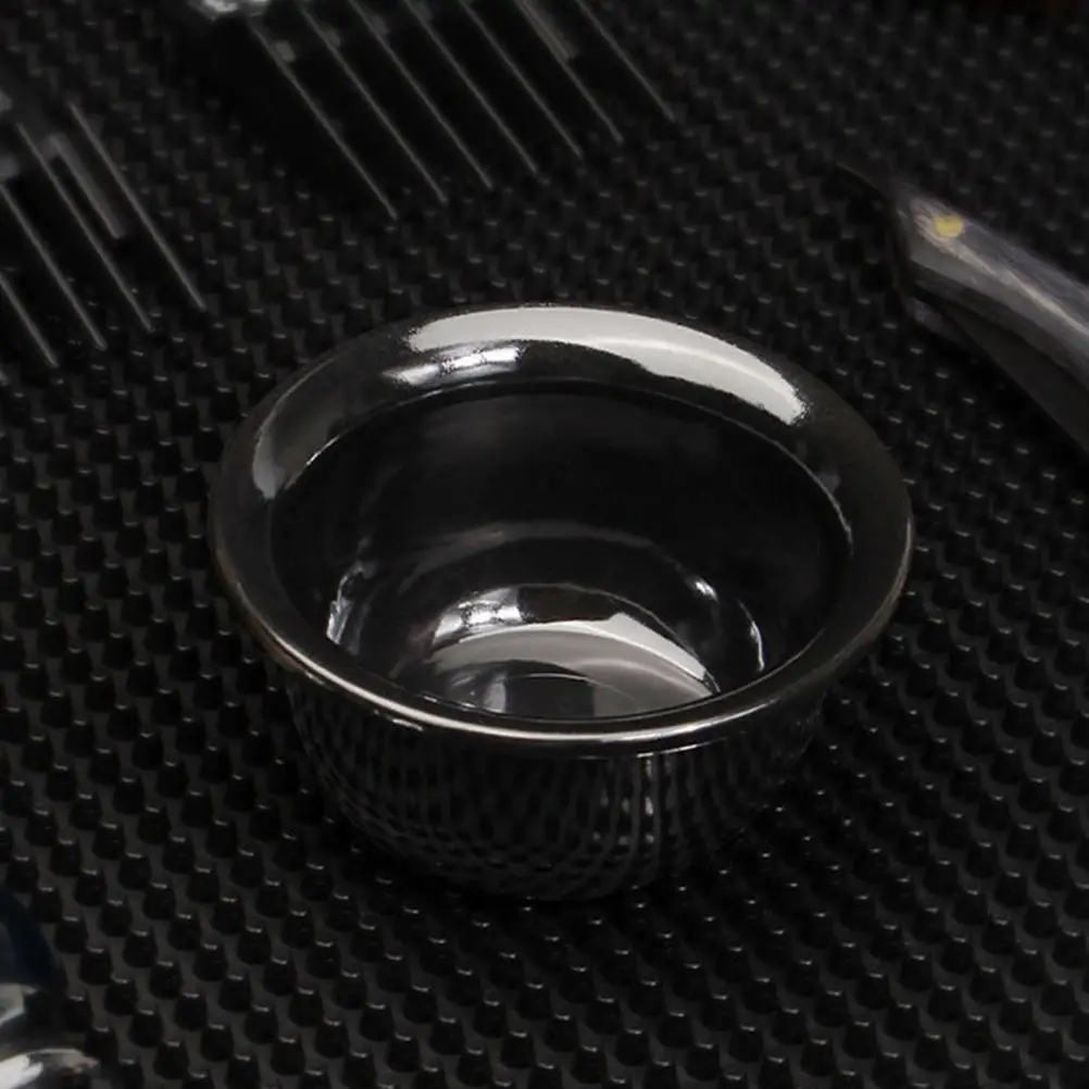 3 قطعة وعاء أسود للرجال ملحق قابل لإعادة الاستخدام للرجال توريد متين محمول قابل لإعادة الاستخدام وعاء الحلاقة كوب الحلاقة اللوازم المنزلية