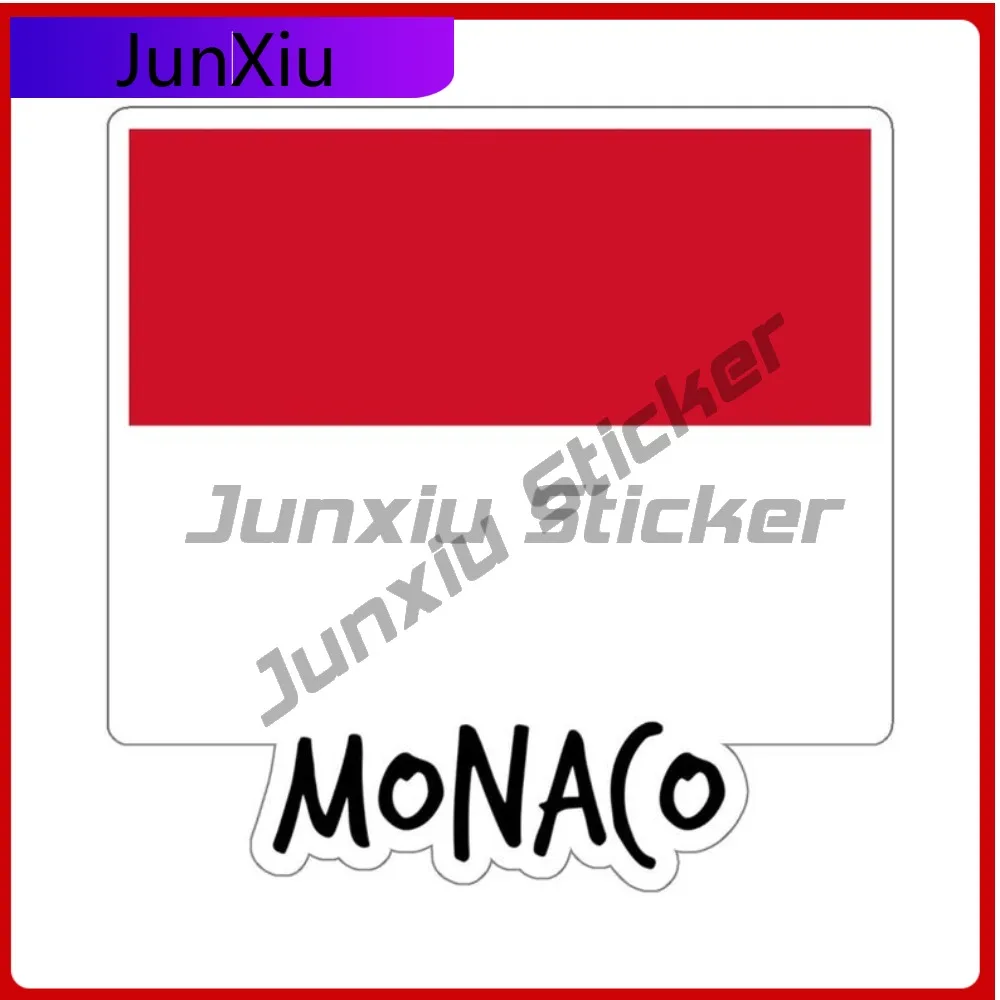 

Monaco Flag Europetravel Vacation Souvenir Waterproof Sticker Styling Accessories For Luggage Laptop Water Bottle Laptop Rv Camp