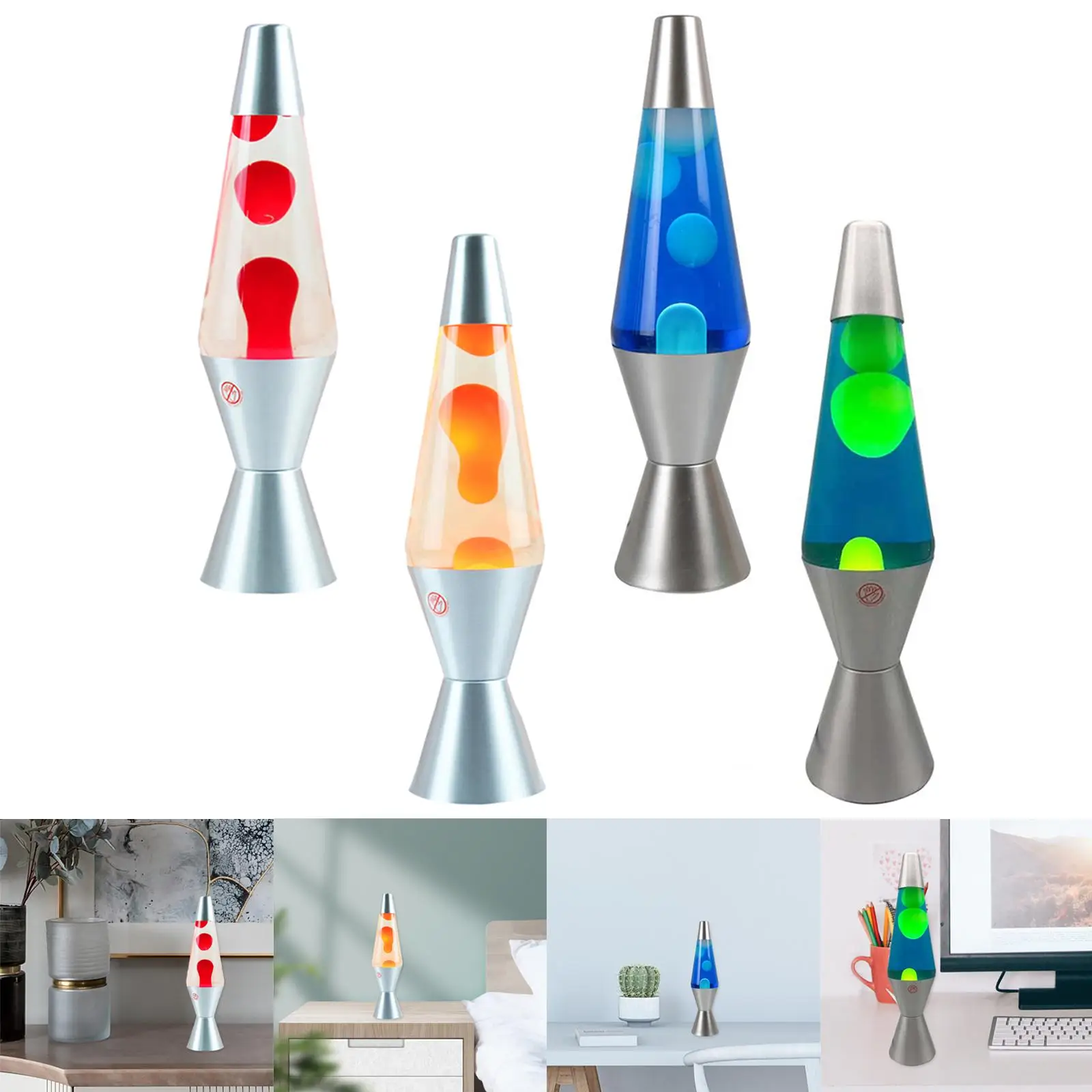 

Color Changing Light Liquid Motion 36cm Relaxing & Glitter Silver Decorative Lights for Holiday Birthday Office Adults Kids
