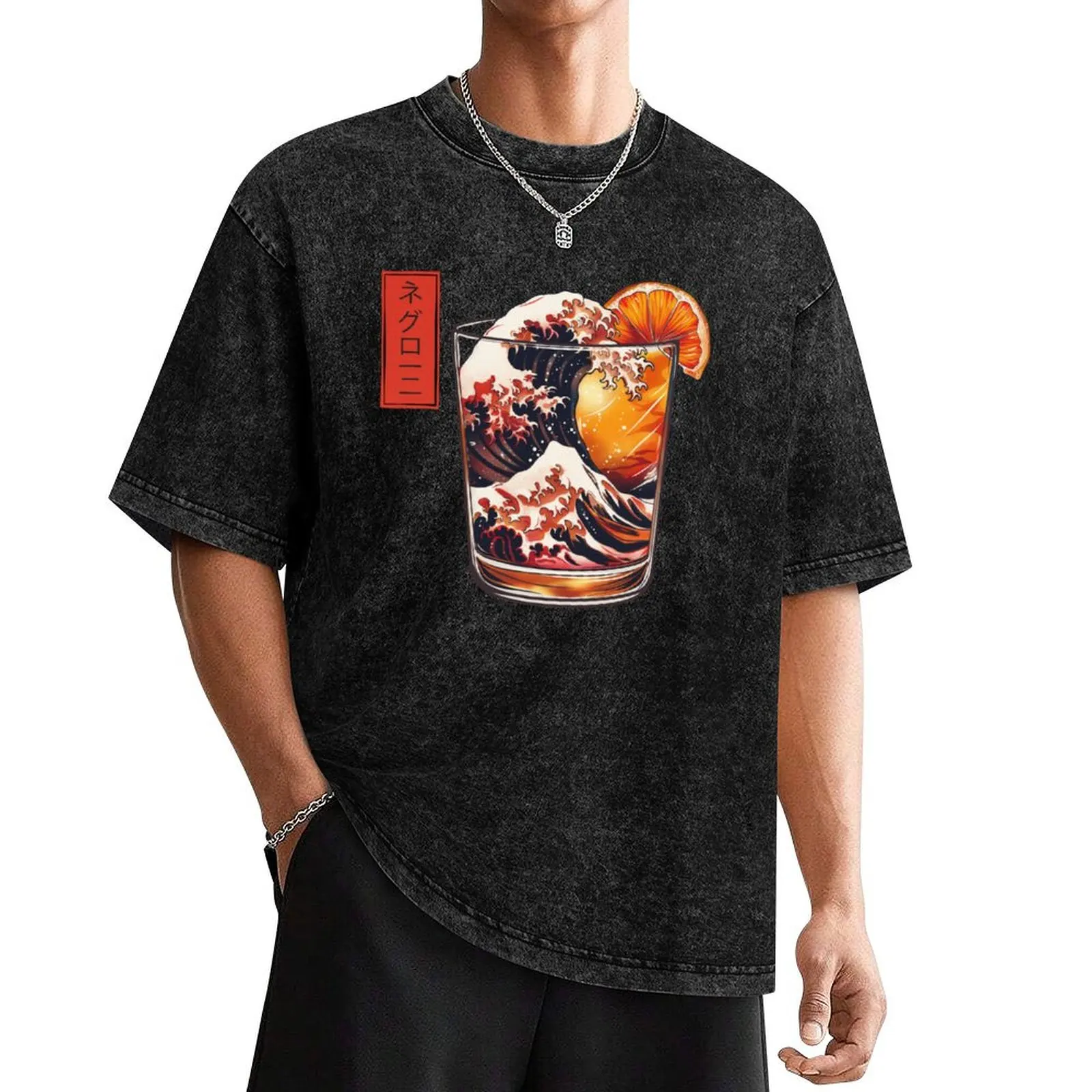 

The Great Negroni Wave T-Shirt plain valentines boutique clothes anime tshirt hippie clothes Men's cotton t-shirt