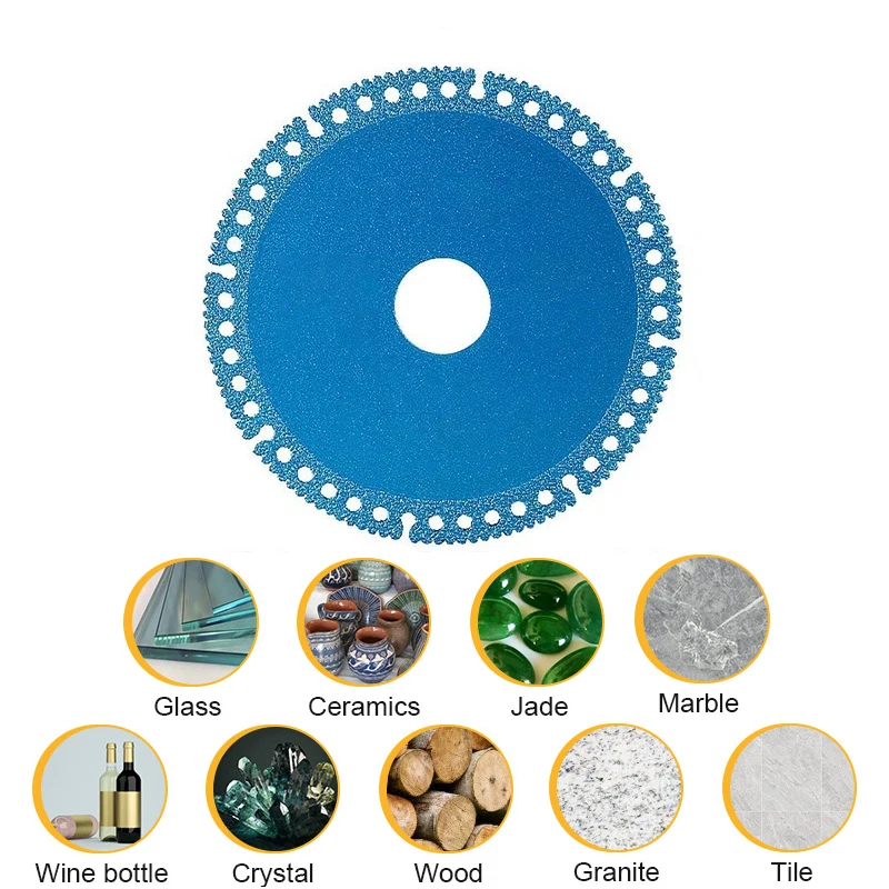Lama per sega da taglio multifunzionale composita diamantata lama per sega ultrasottile da 100mm utensile per disco da taglio in vetro ceramico per smerigliatrice angolare