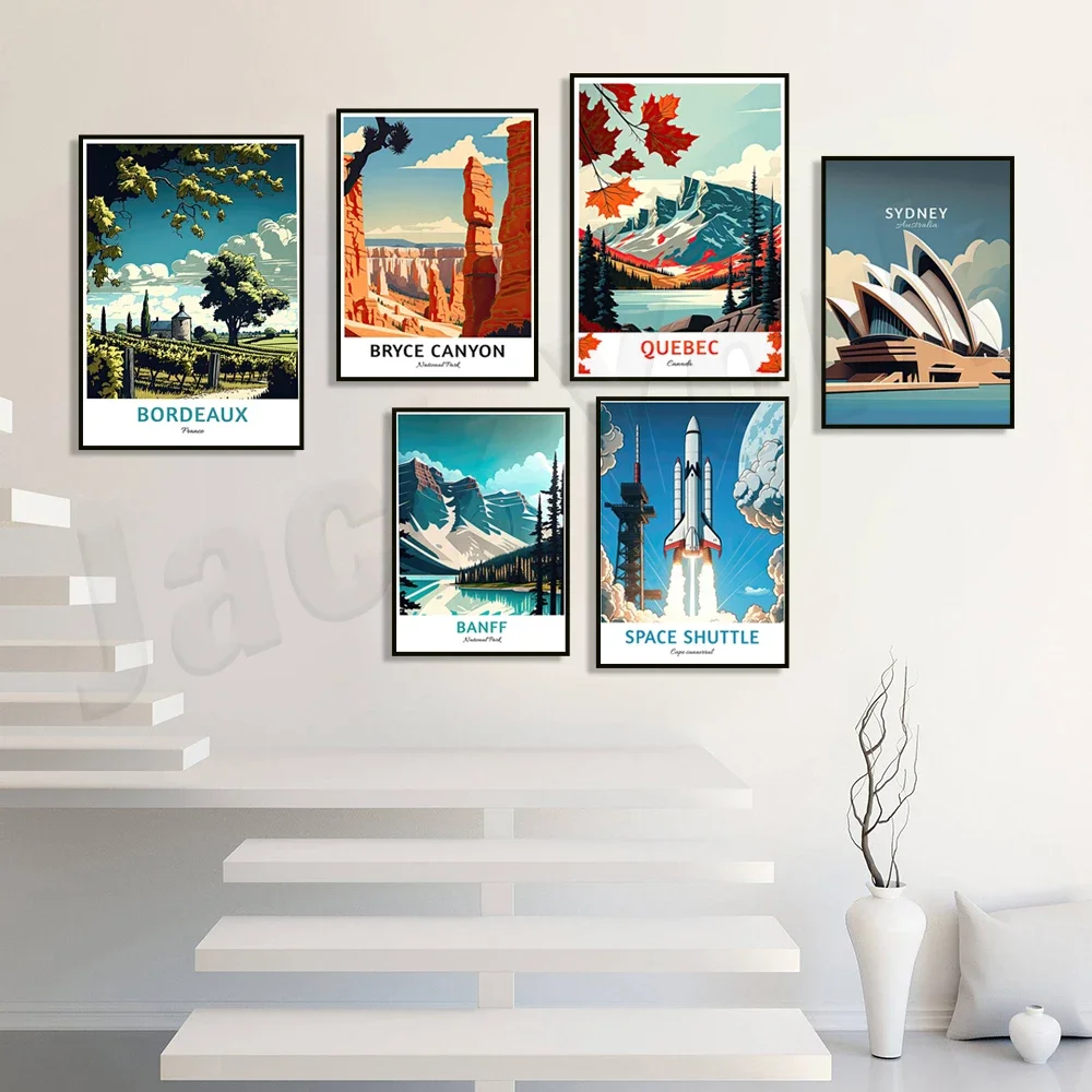 

Bryce Canyon, Mount Fuji, Sydney, Bordeaux France, Quebec Canada, Banff National Park, Space Shuttle Cape Canaveral Travel Poste