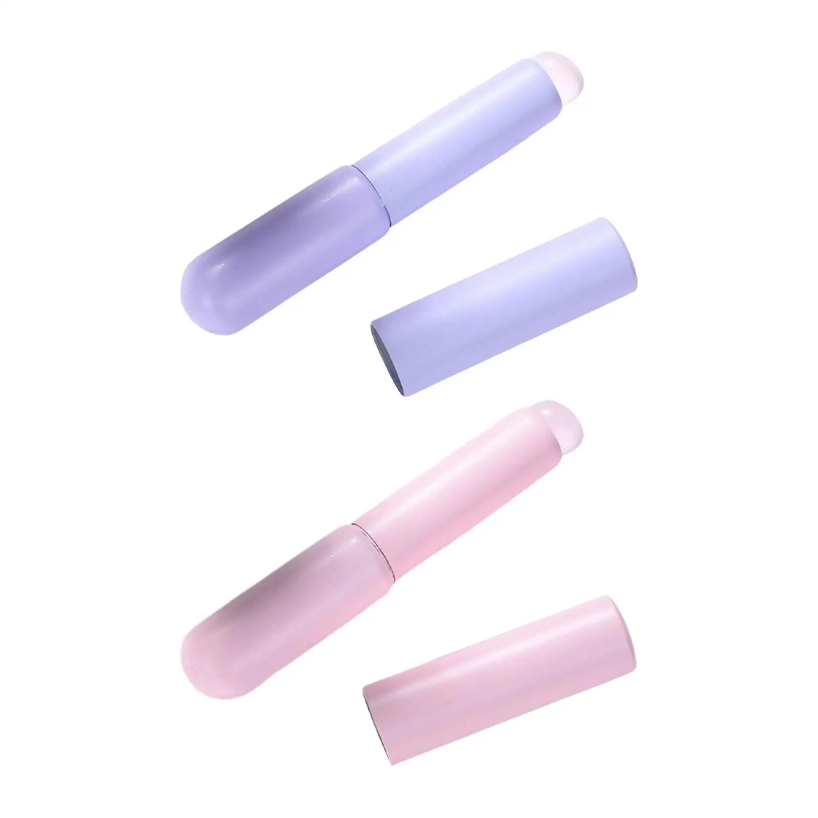 فرشاة شفاه من السيليكون محمولة مع واقي أنبوبي، أداة مكياج برأس مستدير، فرشاة أحمر الشفاه، فرشاة مكياج الشفاه للسفر المنزلي للاستخدام اليومي