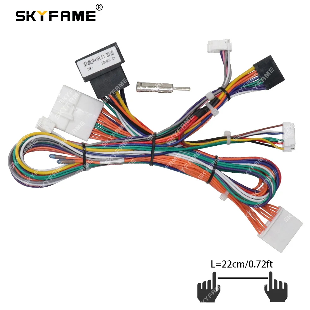 SKYFAME 16Pin samochodowy adapter wiązki przewodów dekoder skrzynki Canbus dla Renault Clio 3 2005-2014 kabel zasilający Android LNF1.10