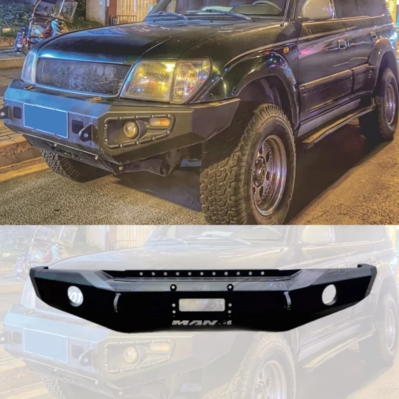 

Новый для Toyota Land Cruiser Lc80 Lc90 Lc95, стальной передний бампер, защита от столкновений, простая установка, замена в комплект входит