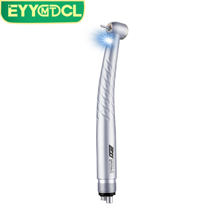 Eyy dental odontologia handpiece de alta velocidade led turbina alta rotação botão 2/4 buraco cabeça torque padrão triplo spray água