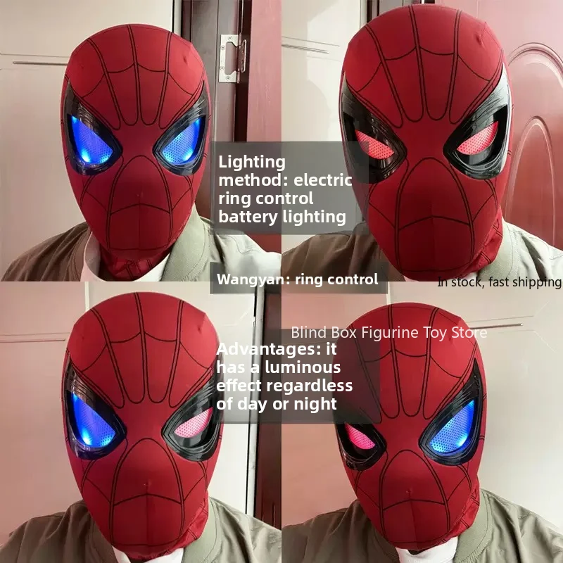 

The Amazing Spider-Man Mask Electric Movable Eyes Funny Cosplay Prop Halloween Party Gift for Men Cosplayers Boyfriend