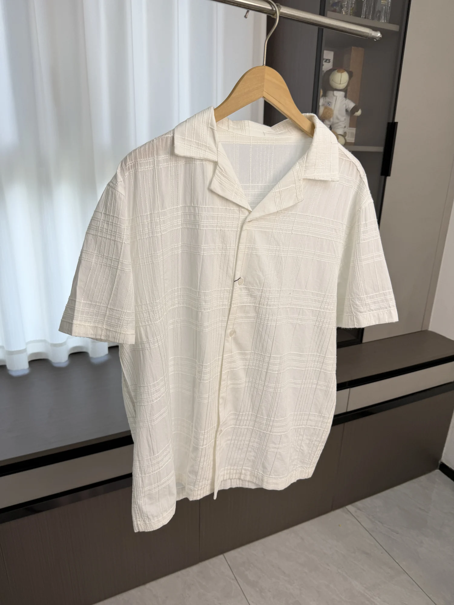 Casual Cotton Linen Blend Short Sleeve Embroidered Cuban Collar Shirt Loose Fit Commute Style Men's Summer Fashion Top