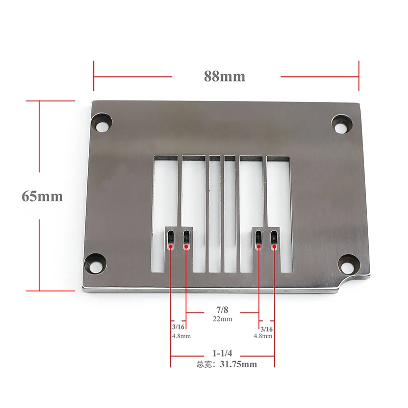 1404P 3/16-7/8-3/16 Gauge Set Fit KANSAI DFB1404 Multi-needle Sewing Machine 14-4360, 15-4360,12-4360,17-4360
